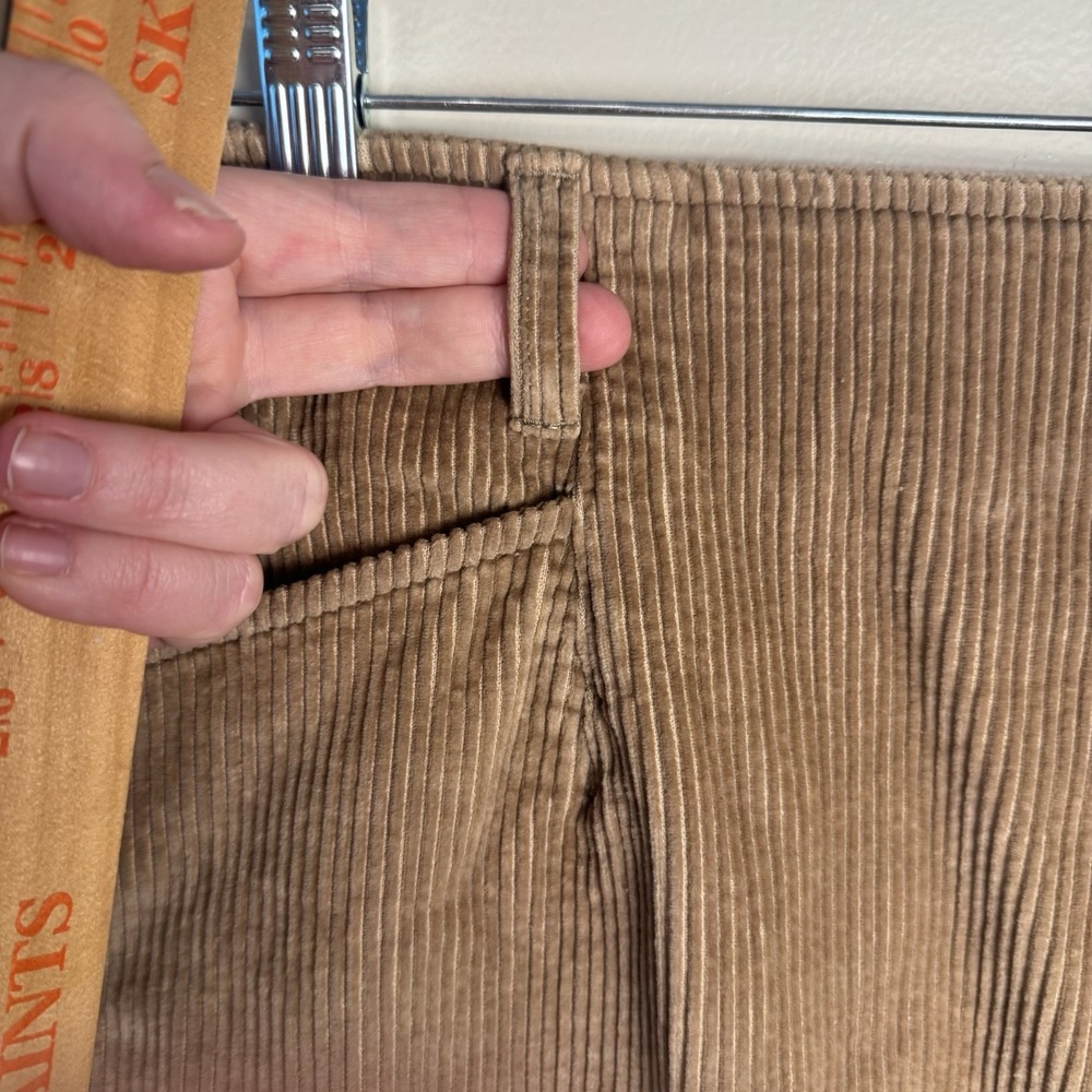 Eddie Bauer Skirt Women's 14 P Tan Camel Corduroy Vintage Retro Pockets Academia - Picture 6 of 10